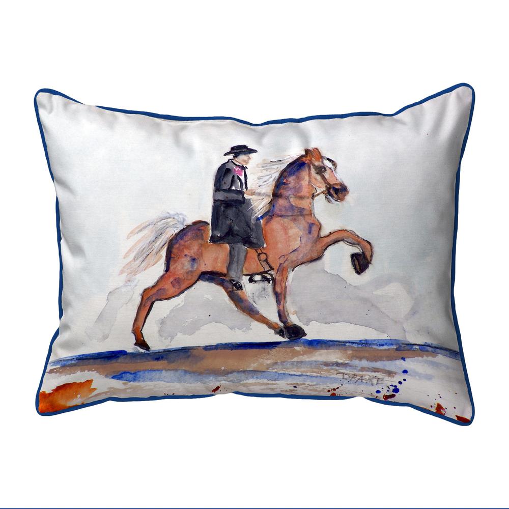 Brown Walking Horse Extra Large Zippered Pillow 20x24. Picture 1