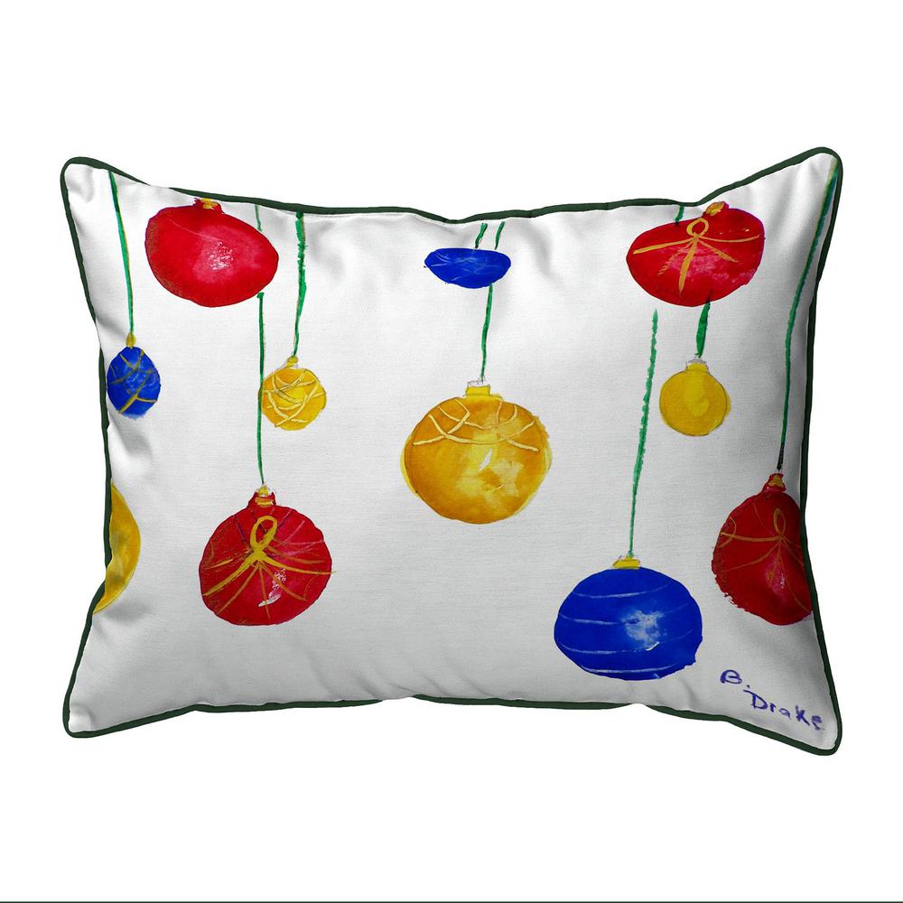 Christmas Ornaments Extra Large Zippered Pillow 20x24. Picture 1