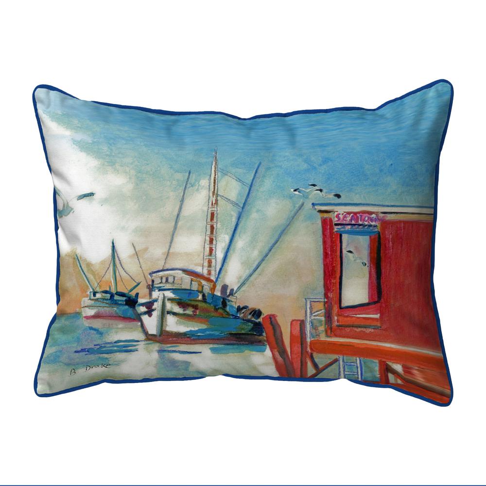 Shrimp Boat Extra Large Zippered Pillow 20x24. Picture 1