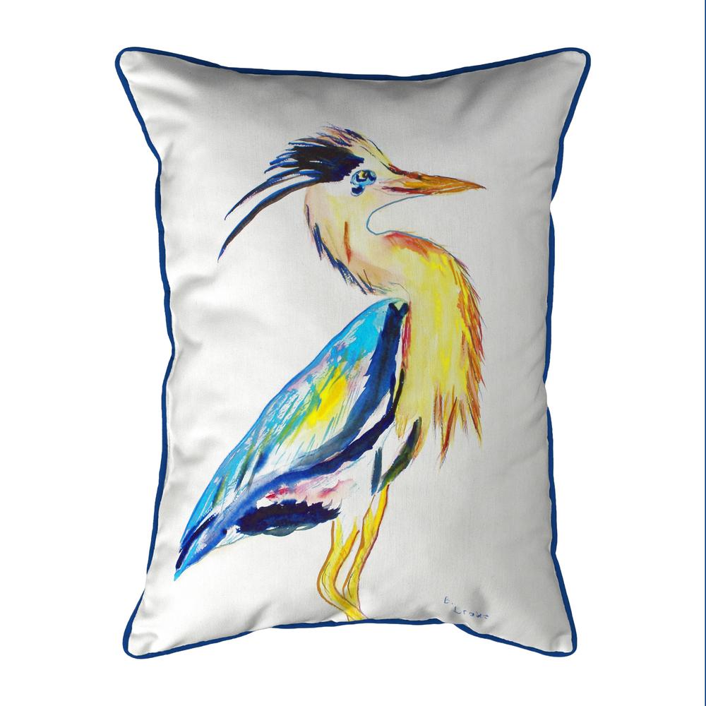 Vertical Blue Heron Extra Large Zippered Pillow 20x24. Picture 1