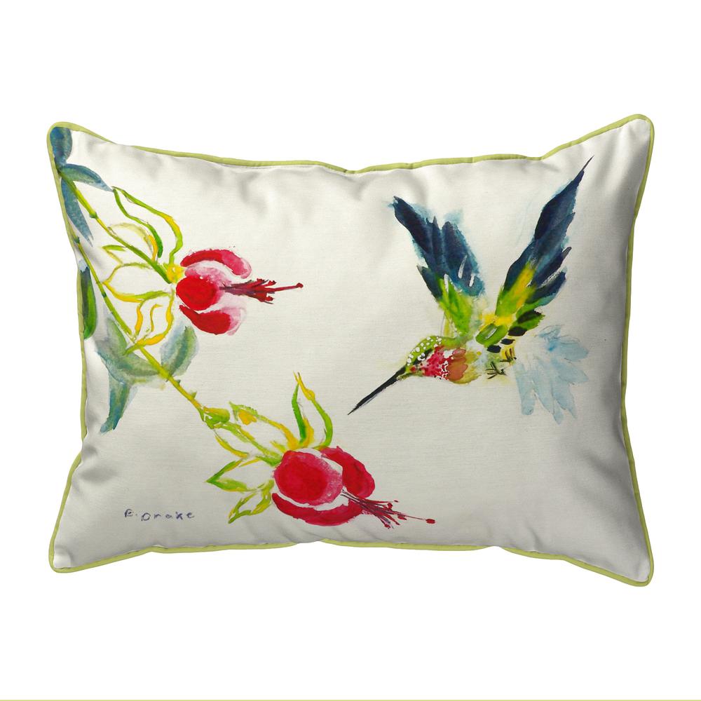 Betsy's Hummingbird Extra Large Zippered Pillow 20x24. Picture 1
