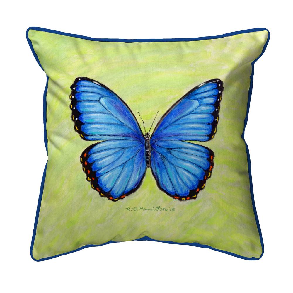 Dick's Blue Morpho Extra Large Zippered Pillow 22x22. Picture 1