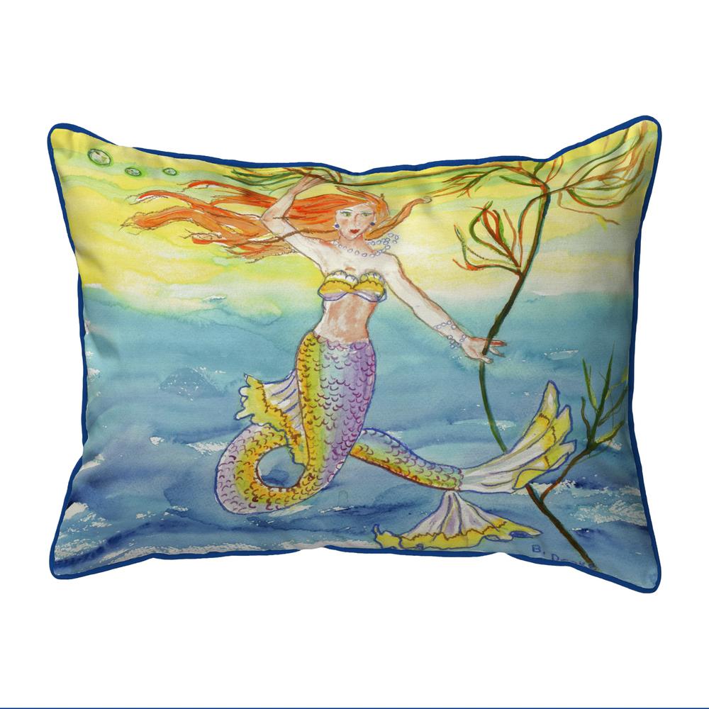 Betsy's Mermaid Extra Large Zippered Pillow 20x24. Picture 1