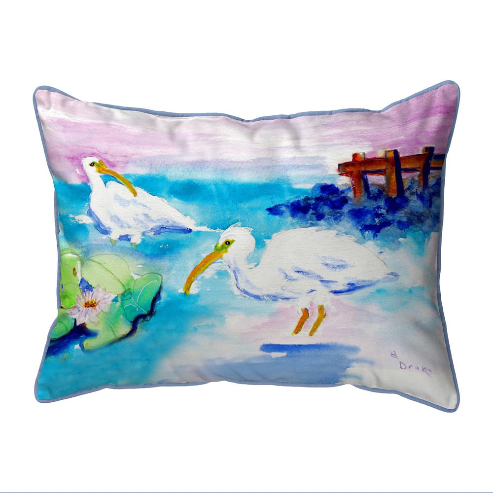 Betsy's White Ibis Extra Large Zippered Pillow 20x24. Picture 1