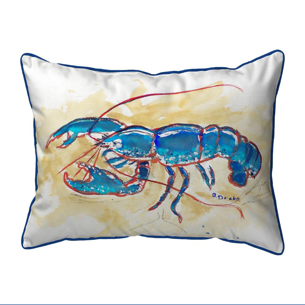 Blue Lobster Extra Large Zippered Pillow 20x24. Picture 1
