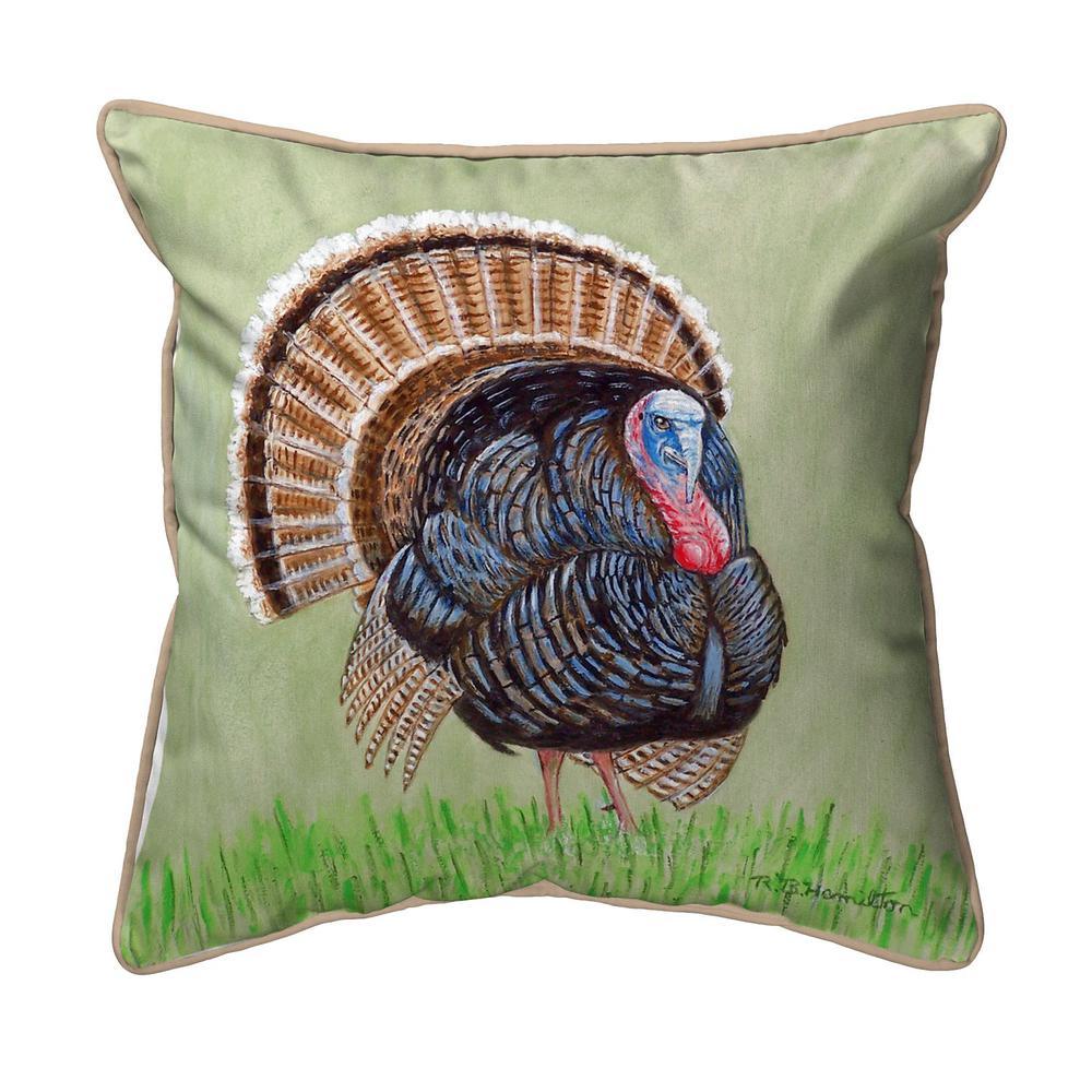 Wild Turkey Extra Large Zippered Pillow 22x22. Picture 1