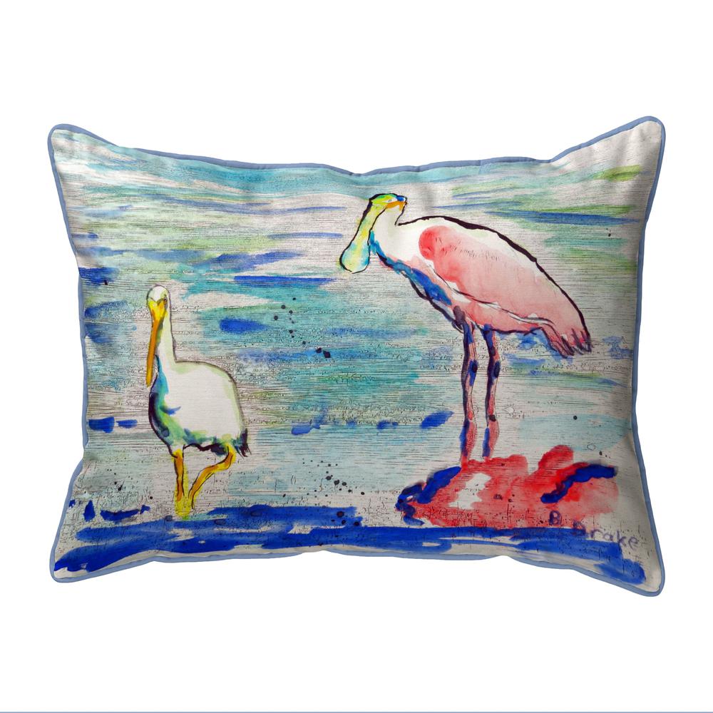 Spoonbill & Ibis Extra Large Zippered Pillow 20x24. Picture 1