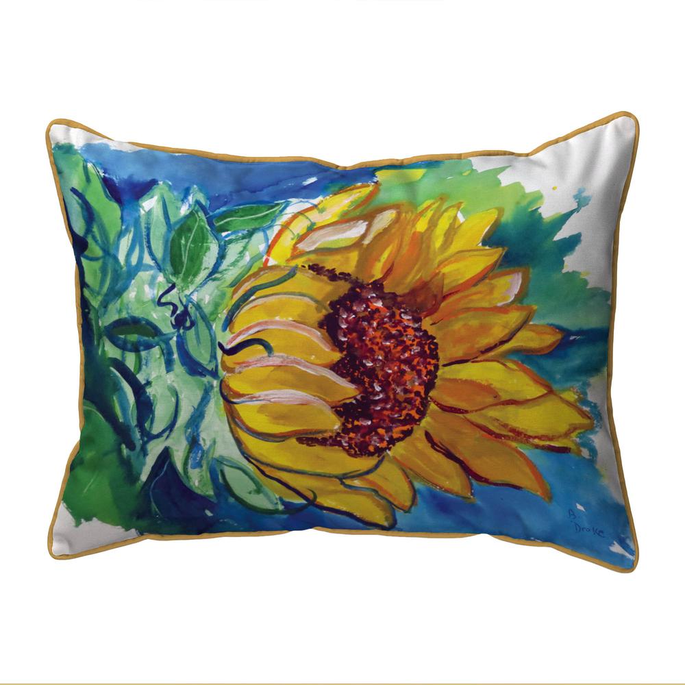 Windy SunFlower Extra Large Zippered Pillow 20x24. Picture 1