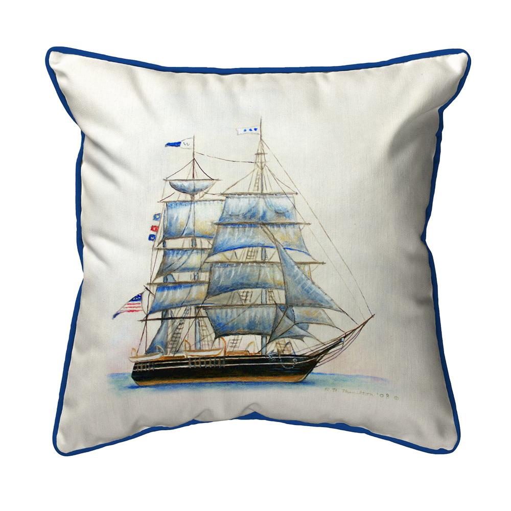 Whaling Ship Extra Large Zippered Pillow 22x22. Picture 1