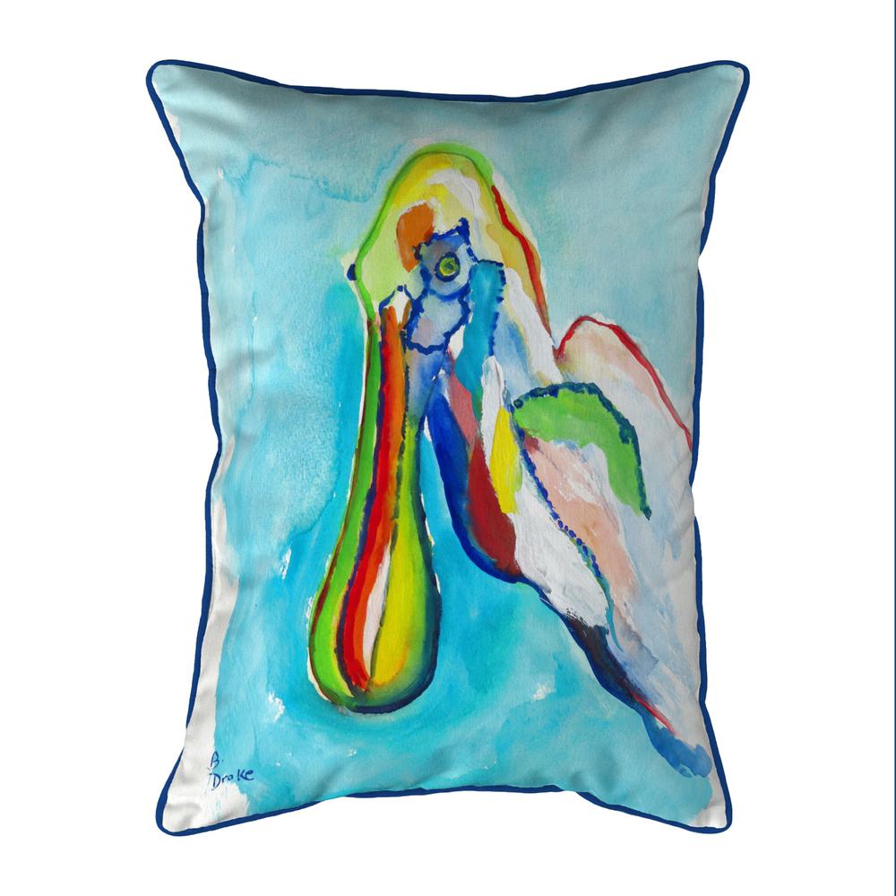 Spoonbill Head Extra Large Pillow 20x24. Picture 1