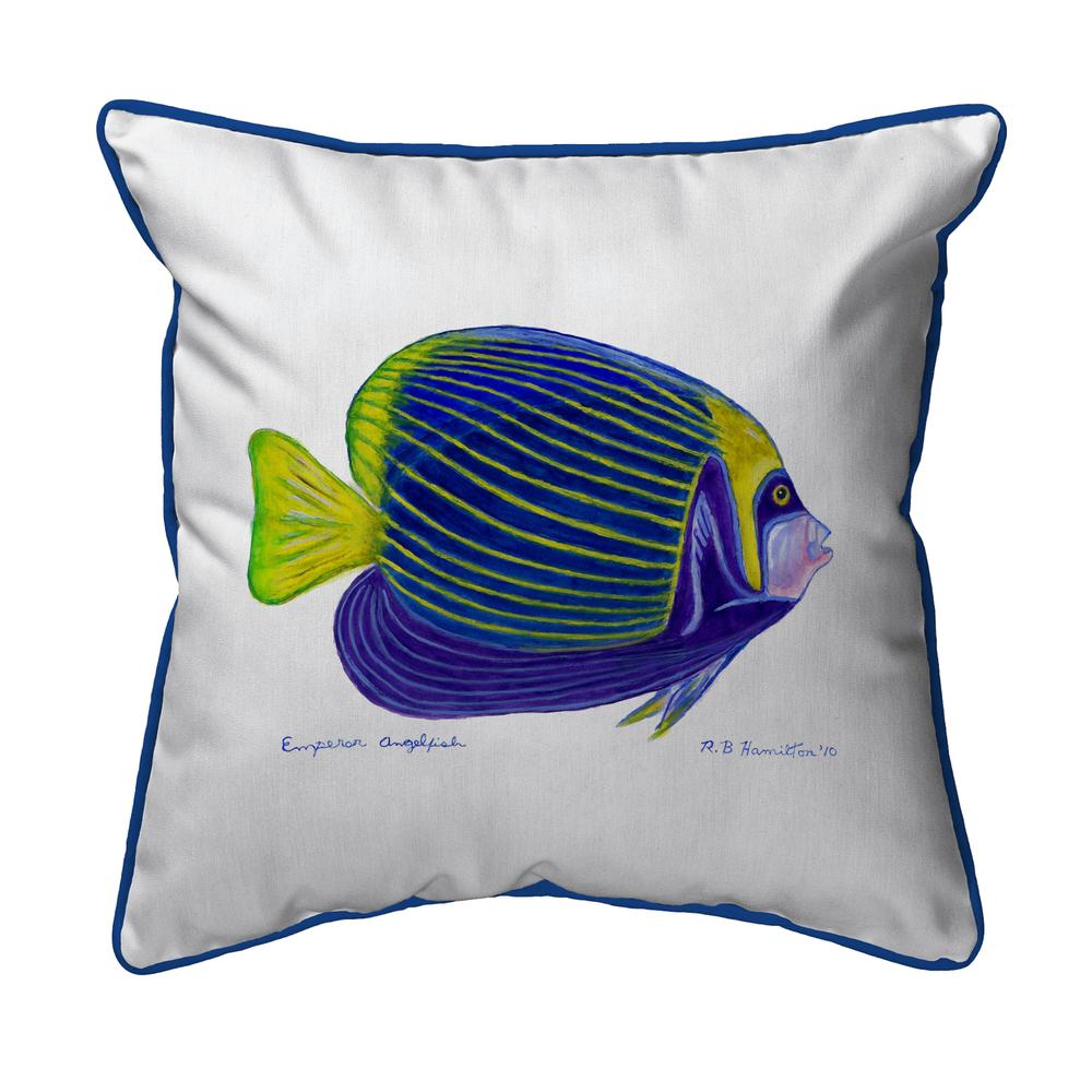 Emperor Angelfish Extra Large Zippered Indoor/Outdoor Pillow 22x22. Picture 1