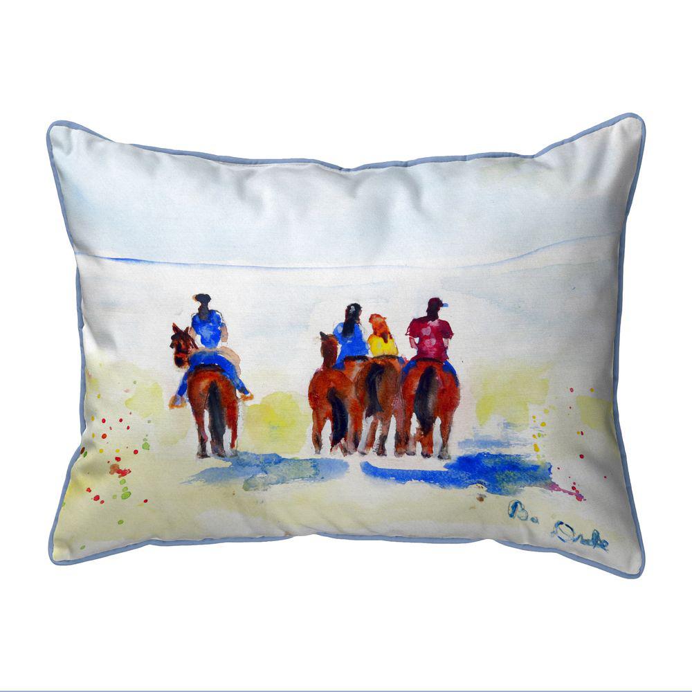 Beach Riders Extra Large Zippered Indoor/Outdoor Pillow 20x24. Picture 1