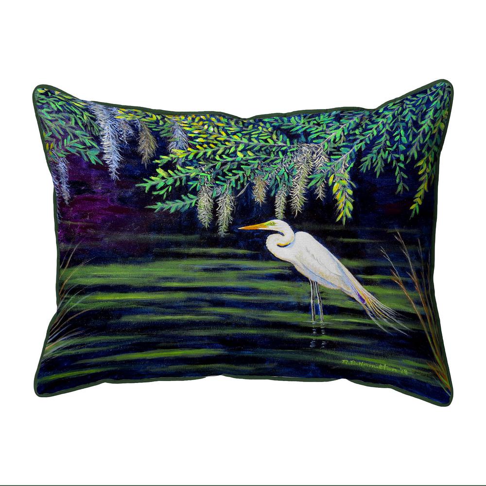 Egret Lagoon Extra Large Zippered Pillow 20x24. Picture 1