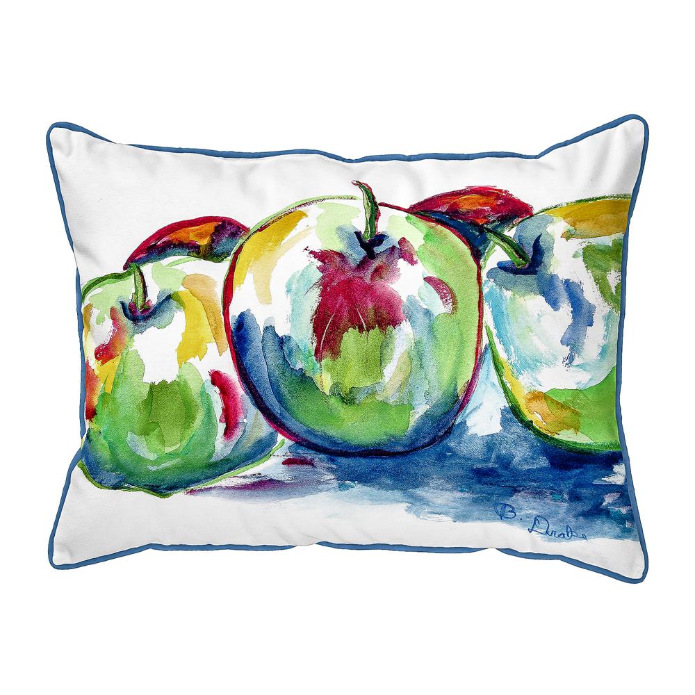 Three Apples  Indoor/Outdoor Extra Large Pillow 20x24. Picture 1