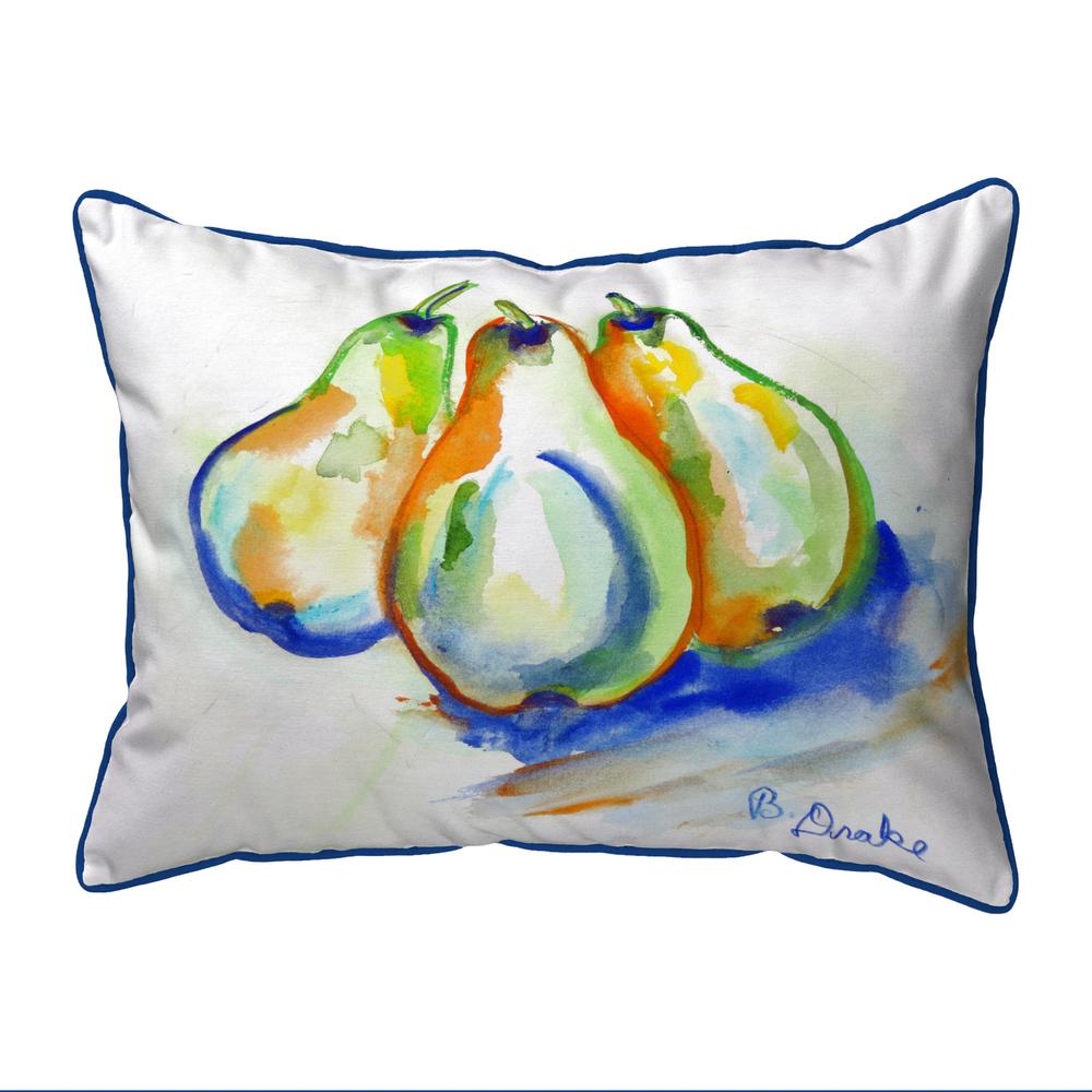 Three Pears  Indoor/Outdoor Extra Large Pillow 20x24. Picture 1