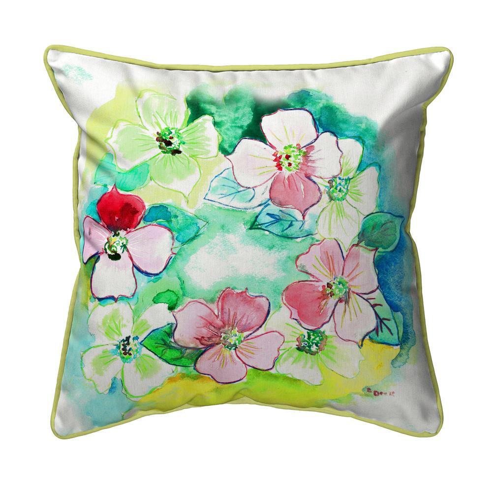 Flower Wreath Extra Large Zippered Pillow 22x22. Picture 1