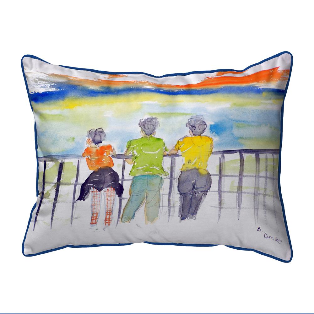 Ladies Looking Extra Large Zippered Pillow 20x24. Picture 1