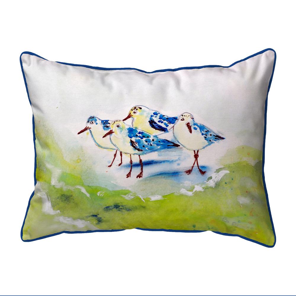 Green Sanderlings Extra Large Zippered Pillow 20x24. Picture 1