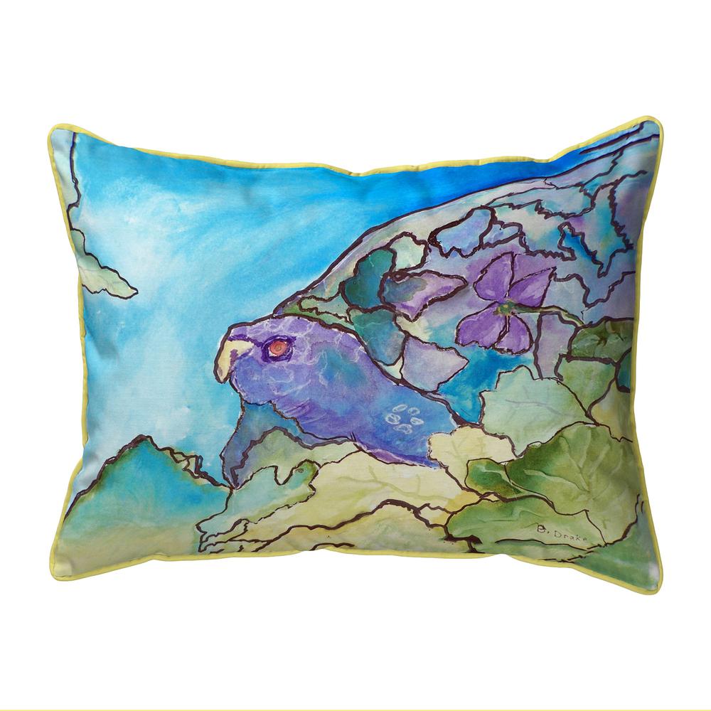 Purple Turtle Extra Large Zippered Pillow 20x24. Picture 1