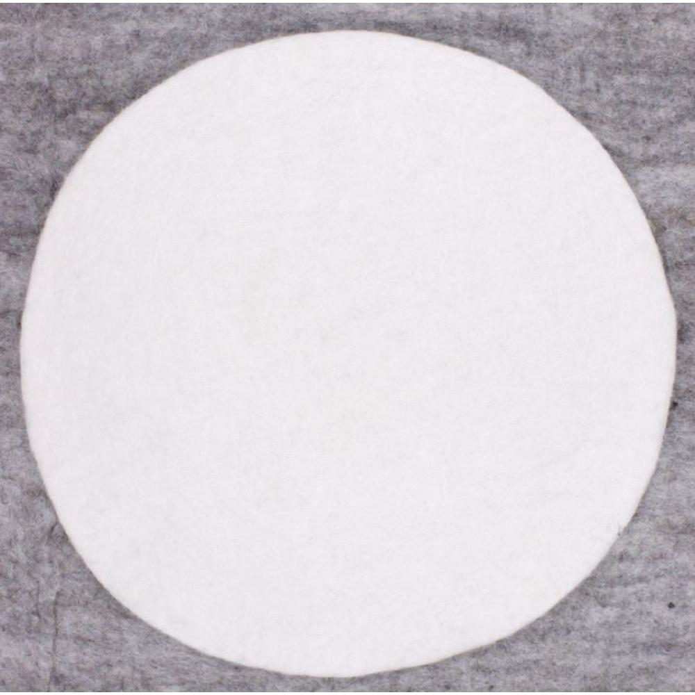 Round Placemat White Dia 13.60” Wool -St - White. Picture 1