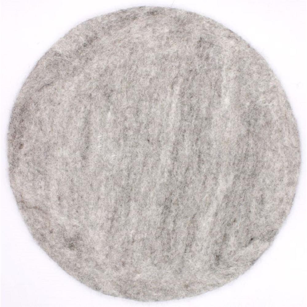 Round Placemat Grey Dia 13.60” Wool -St - Grey. Picture 1
