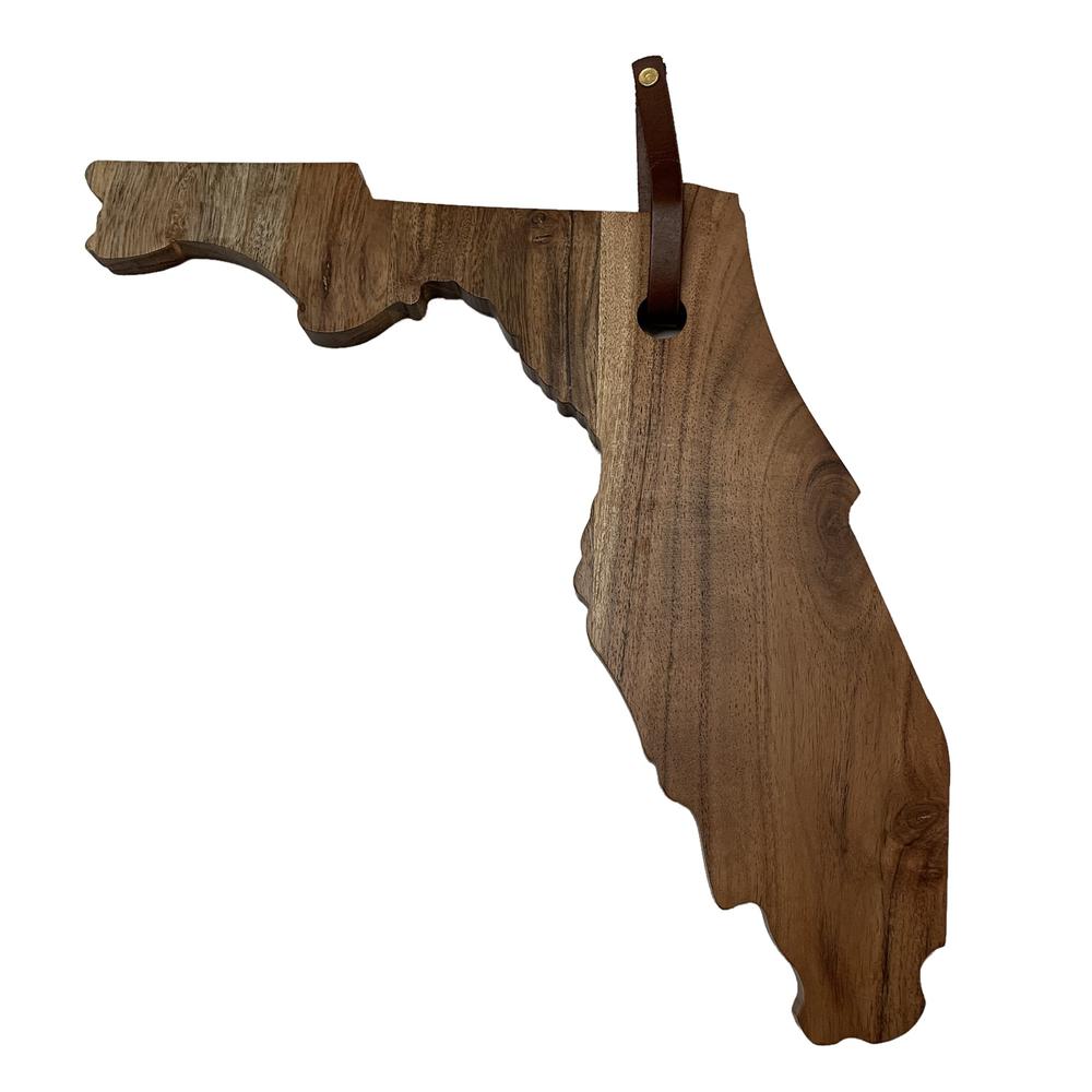 Acacia Wood "Florida" Cutting Board -St - Natural. Picture 1