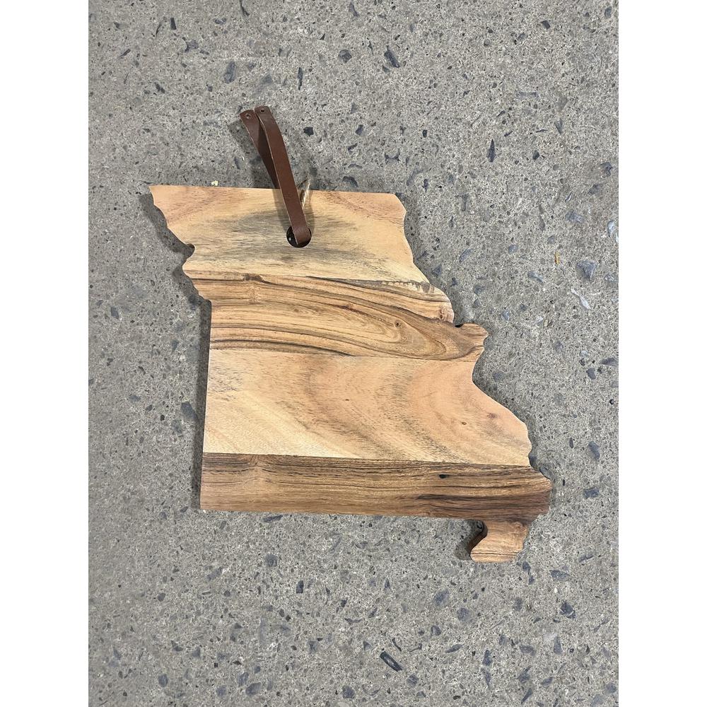 Acacia Wood "Missouri" Cutting Board -St - Natural. Picture 1