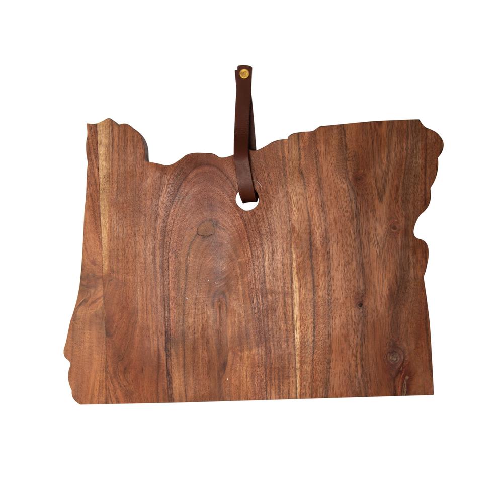 Acacia Wood "Oregon" Cutting Board -St - Natural. Picture 1