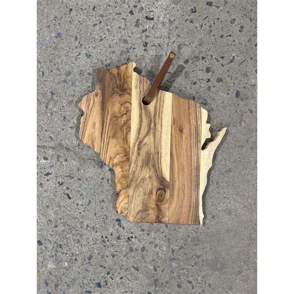 Acacia Wood "Wisconsin" Cutting Board -St - Natural. Picture 1