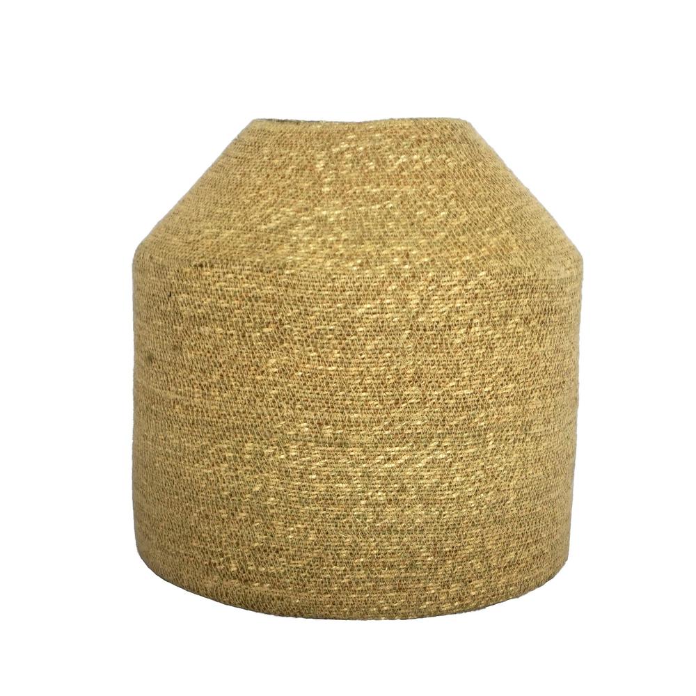Basket Top Natural Seagrass Dia 17” -St - Natural. Picture 1