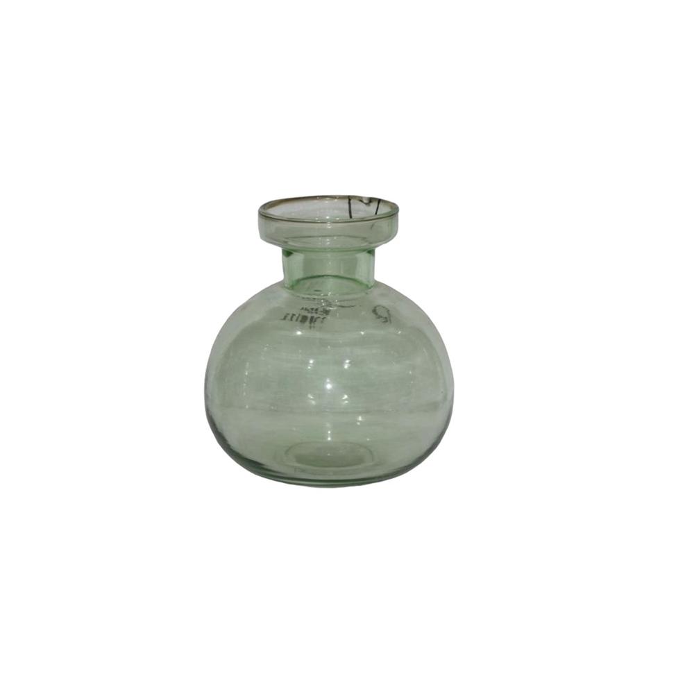Sm. Glass Vase Green -St - Green. Picture 1