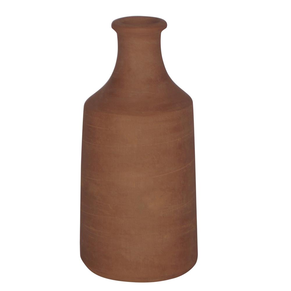 Lg. Terracota Bottle 8.65”H - Natural Terracotta. Picture 1