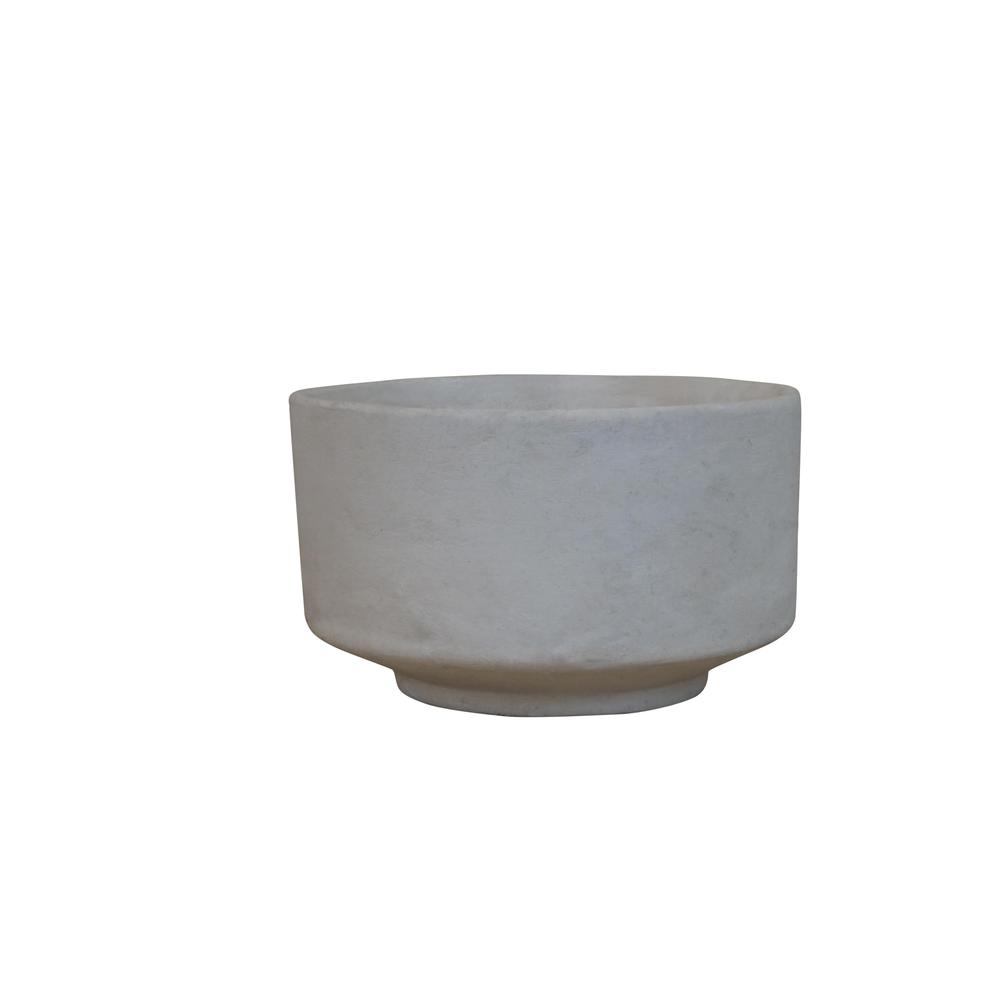 Sm. Paper Mache Bowl 5.75”Dia - Natural White. Picture 1