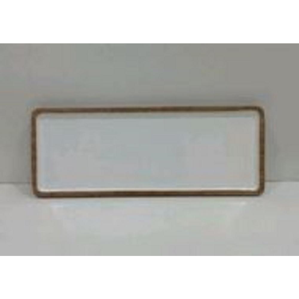 Sm Wooden Long Platter White - White/Natural. Picture 1