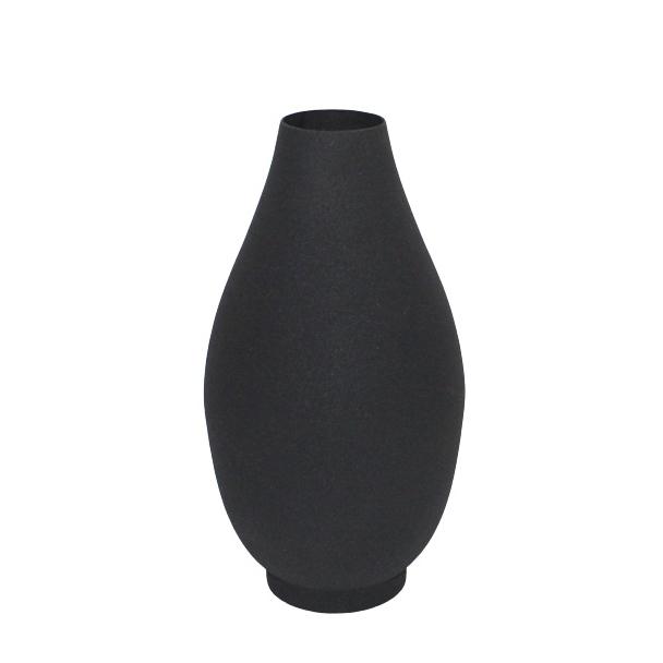 X-Lg Black Iron Vase 9.25”H -St - Black. Picture 1
