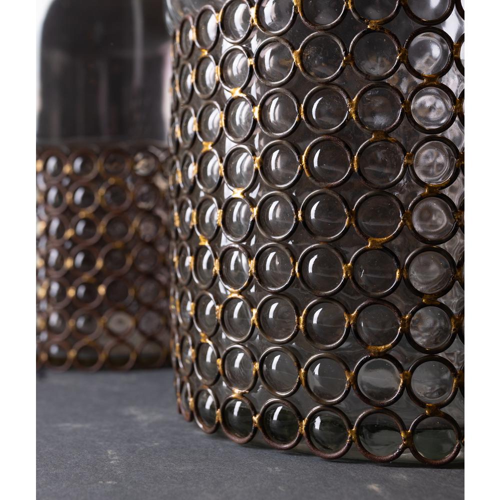 Decorative Glass Bottle/Vase  Dia 7" & H 15". Picture 4