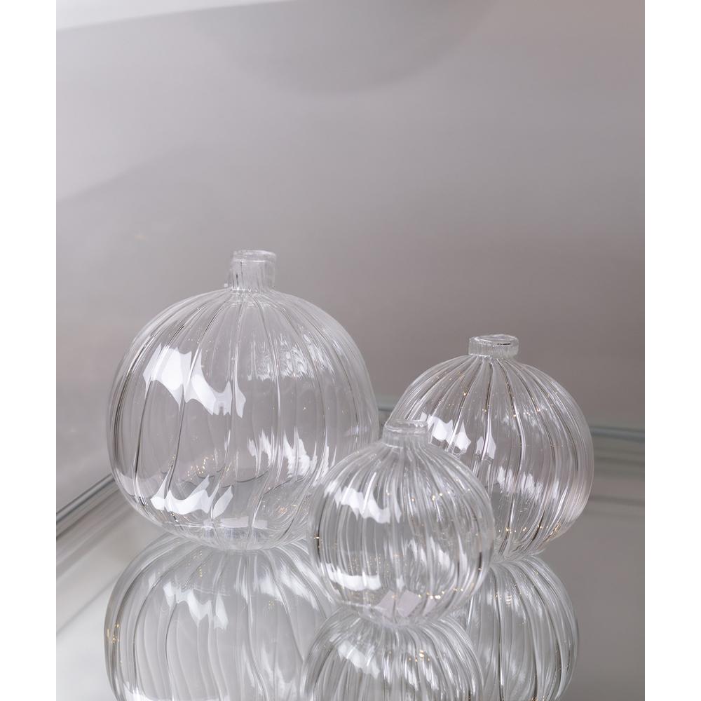 Decorative Clear Glass Bottle/Vase Dia 7" & H 8.5". Picture 2
