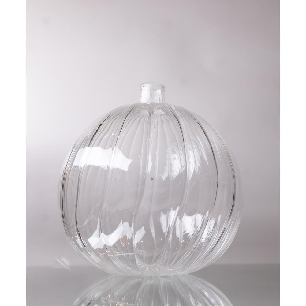 Decorative Clear Glass Bottle/Vase Dia 7" & H 8.5". Picture 6
