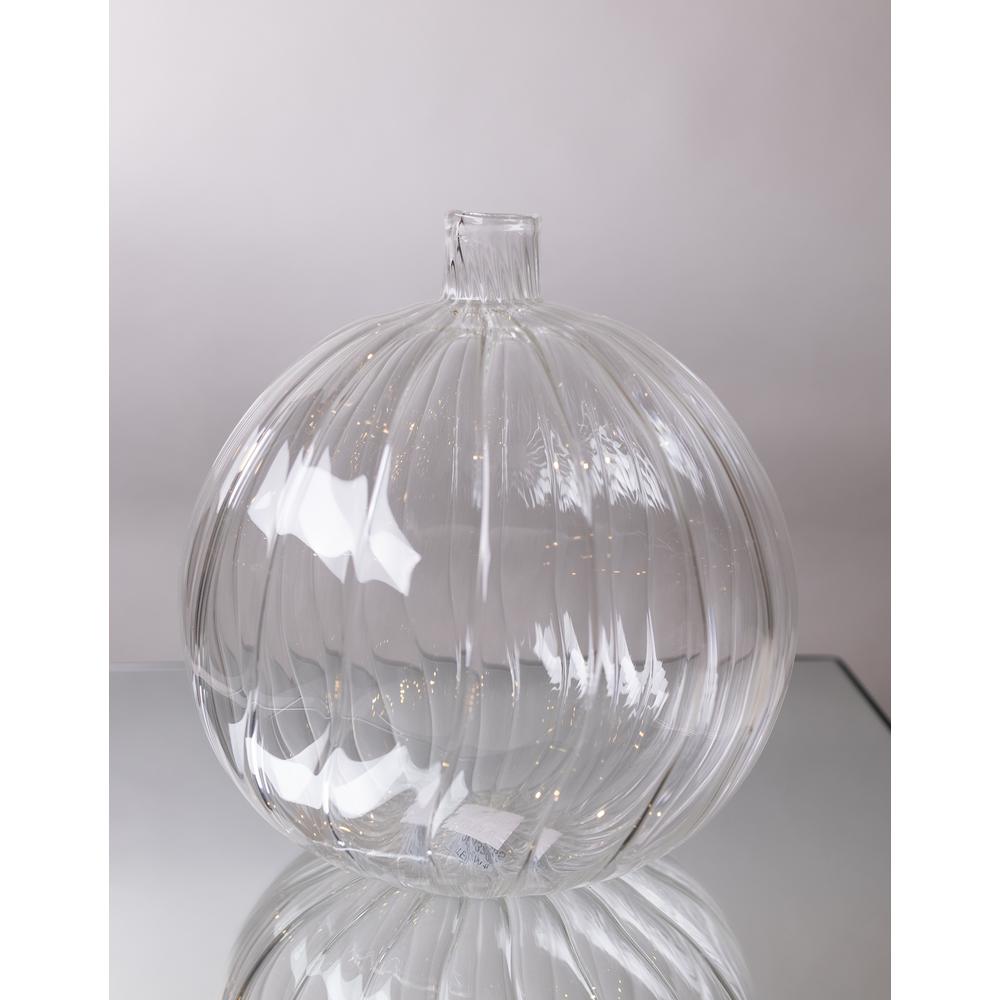 Decorative Clear Glass Bottle/Vase Dia 6" & H 7". Picture 5