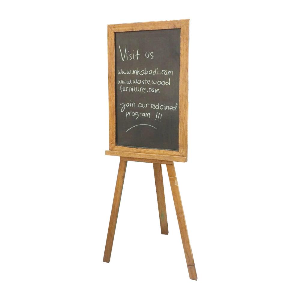 Standing Blackboard Wood -St - Natural. Picture 1