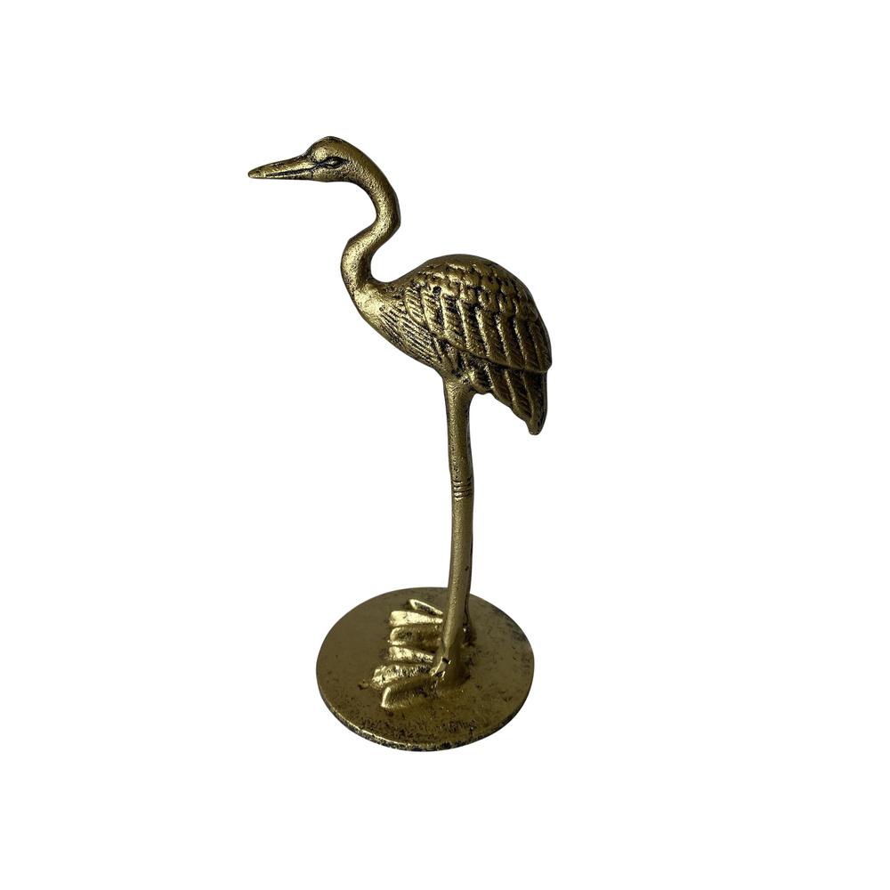 Cast Iron Pelican 9.25”H Gold -St - Gold. Picture 1