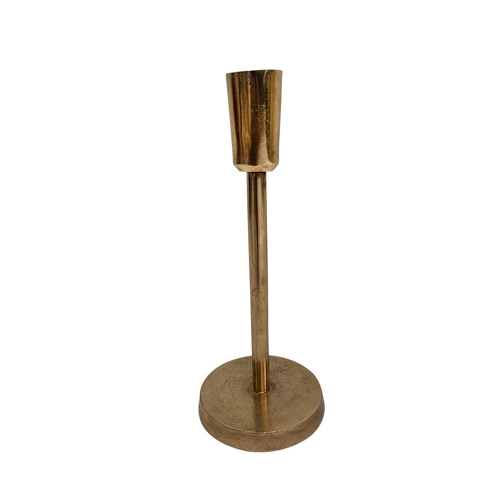 Med. Alum. Candlestick Brass Antique Finish. The main picture.
