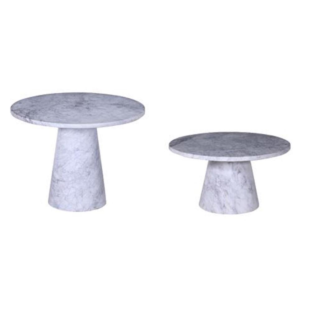 Purple Cones Side Table Set of 2 Mirror Polish Dia 23.62". Picture 1