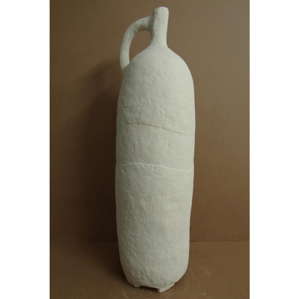 Paper Mache Vase Dia 39.50" Off-White. Picture 5