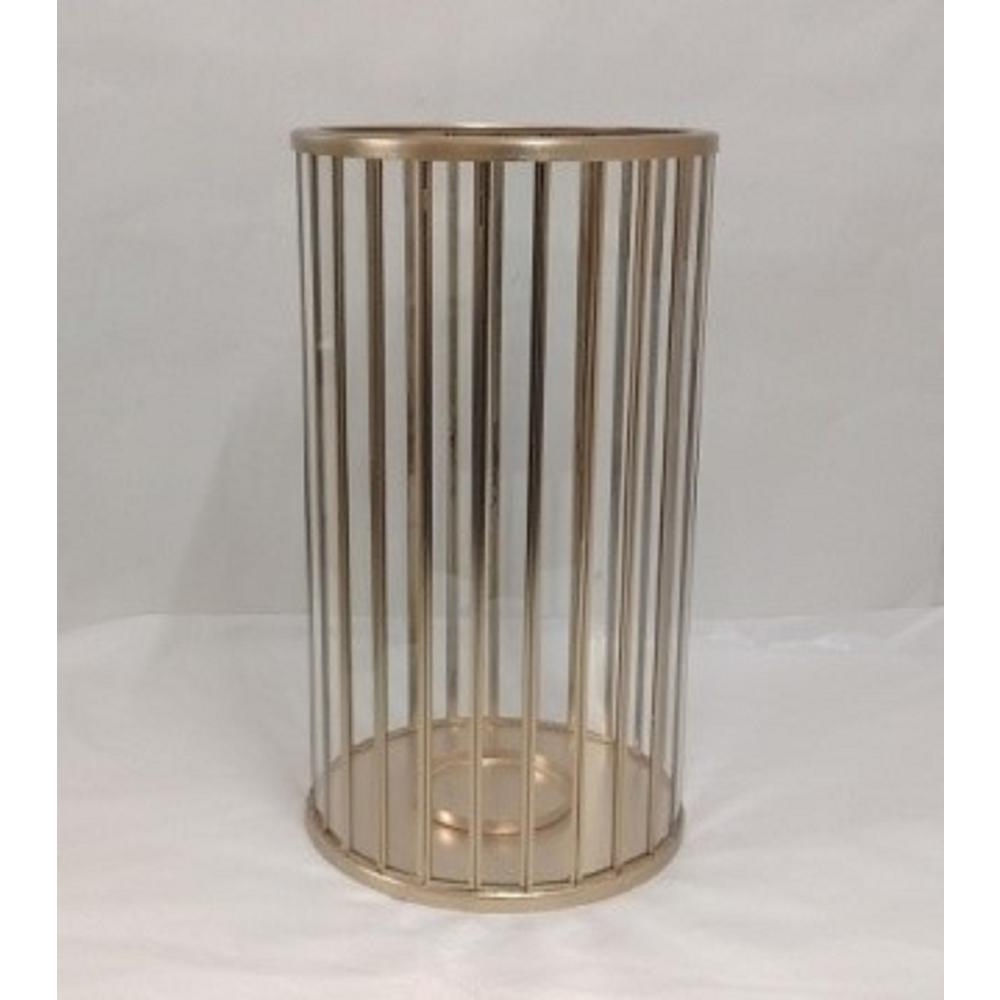 Hurricane Cylinder In Iron Glass With Gold. The main picture.