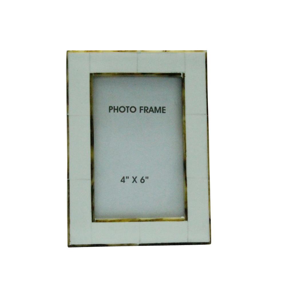 4X6" Border Frame - White. Picture 1