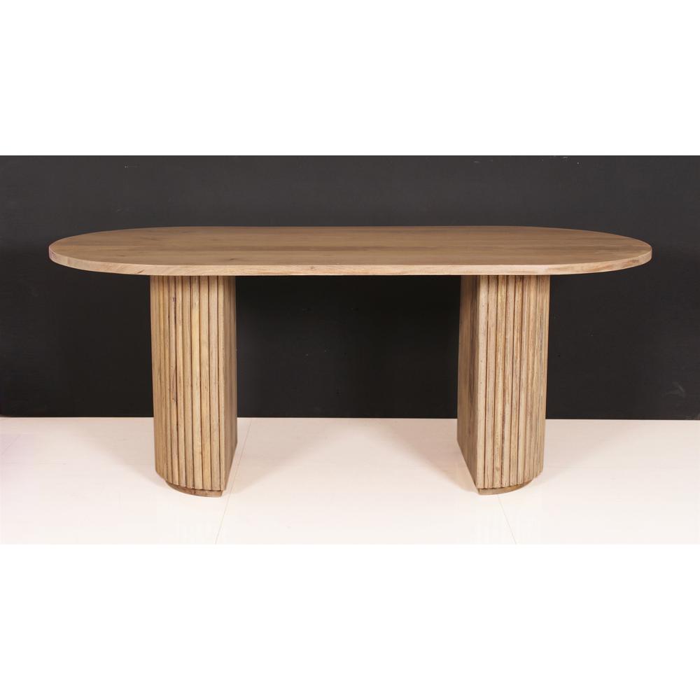 Dining Table Mango Wood Dia 35.43". Picture 3