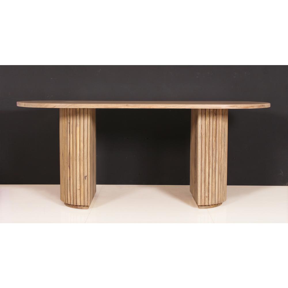 Dining Table Mango Wood Dia 35.43". Picture 2