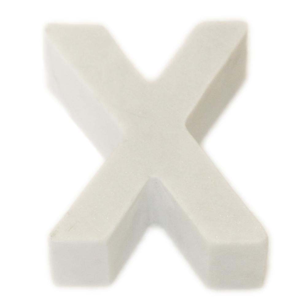 Marble X Helvetica Letter White. Picture 1