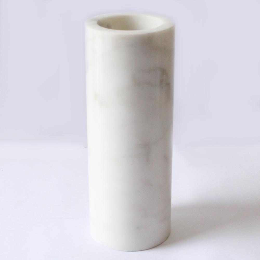 White Marble Vase 8"H - White. Picture 1